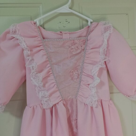 Le Panache Blanc Pink Lace Vintage Dress Costume for Girls Size 5 - Picture 3 of 10